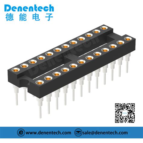 Denentech Customized Mm H Mm Dual Row Straight Machined Ic Socket