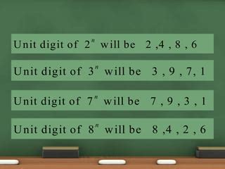 Cyclicity Of Unit Digit Ppt