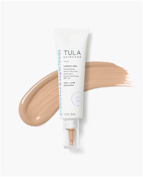 Tula Skin Care Radiant Skin Brightening Serum Skin Tint Spf