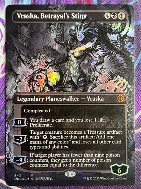 Vraska Betrayal’s Sting One Step And Compleat Foil Bootleg Mage