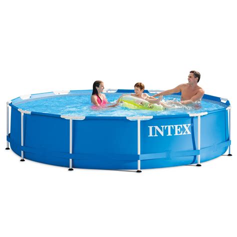 Intex 12 X 30 Metal Frame Above Ground Swimming Pool With Filter