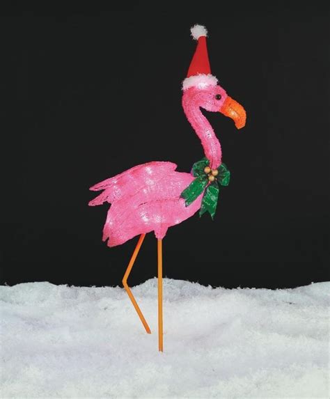 Lighted Pink Flamingo Lawn Ornaments 36 Quot Lighted Tinsel Flamingo W