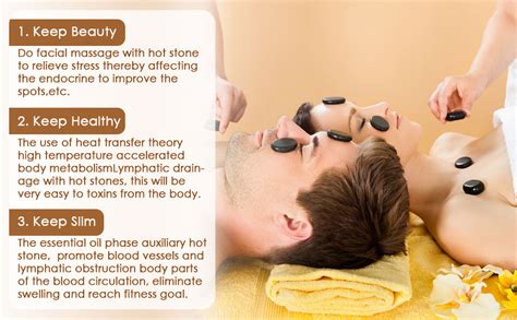 Amazon Pcs Hot Stones Massage Set With Warmer Professional Or Home Spa Massage Hot
