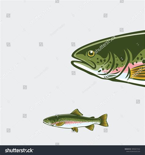 Image Rainbow Trout Logo Color Stock Vector Royalty Free