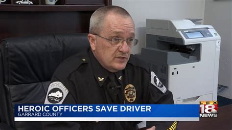 Heroic Officers Save Driver Youtube