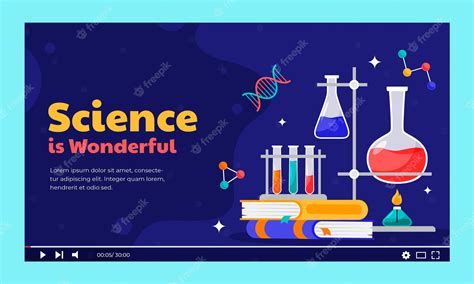 premium vector youtube thumbnail  science  research