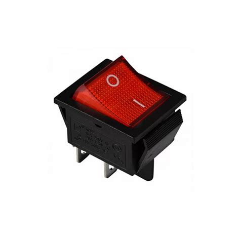 Кнопка сетевая (16А, 250V, 6 контактов) 22х30 КРАСНАЯ – фото, отзывы ...