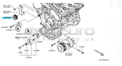 Nissan Elgrand Fan Belt Tensioner Idler Pulley E52