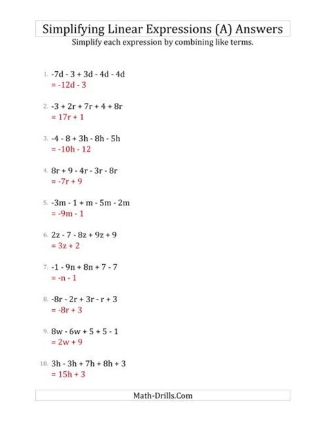 Simplifying Expressions Expanding Brackets And Simplifying 51 Off