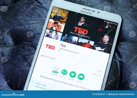 Ted Talks Mobile App Editorial Photo Image Of Shares 93422531