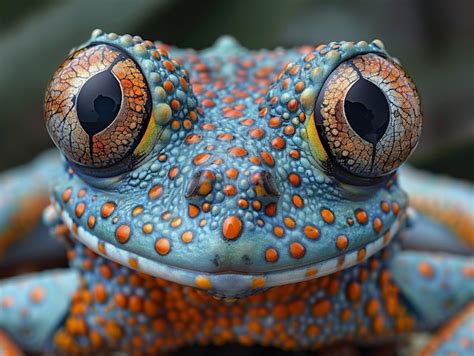 Premium Photo A Close Up Of A Frog With Orange Eyes And Orange Eyes