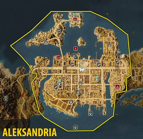 Mapa Aleksandria Grobowce Papirusy Zagadki I Sekrety AC Origins