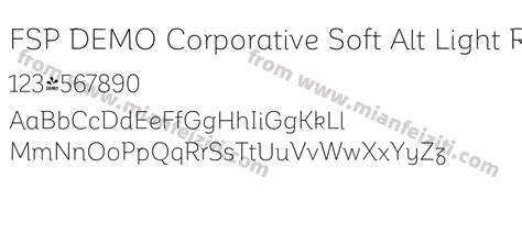 FSP DEMO Corporative Soft Alt Light Regular字体免费下载 FONTSPRINGDEMO