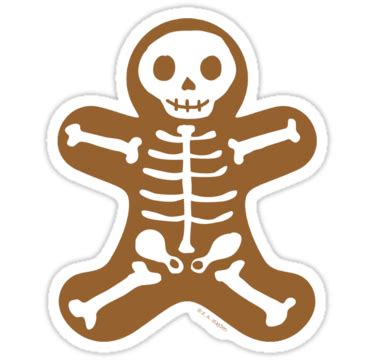 Skeleton Gingerbread Man Sticker For Sale By Artvixen Scary