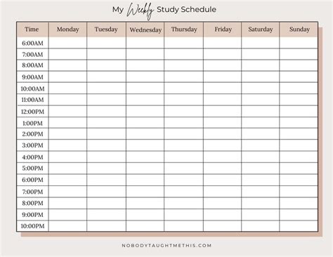 A Printable Daily Schedule For Students With The Words My Student Study