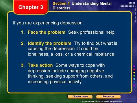 Chapter 3 Section 3 Mental And Emotional Health