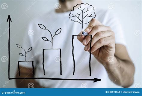 Business Growth Sale Concept Hand Draws A Graph Of Economic Profit