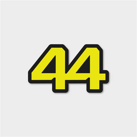 Lewis Hamilton New 2023 F1 44 Number Sticker Formula One Motorsport