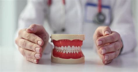 Remineralization of Tooth Enamel and Dentist Counts Teeth Stock Footage ...