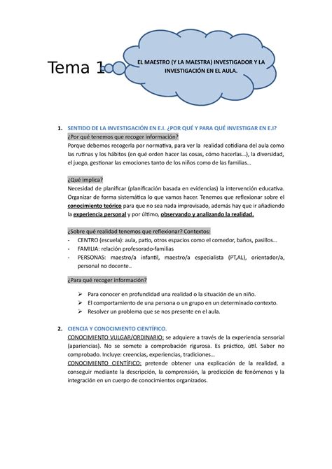 Apuntes TEMA 1 observación Observación y análisis en contextos