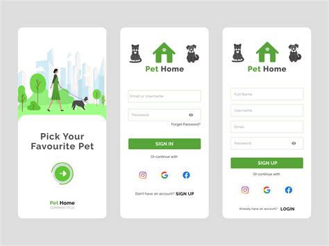 Pet App Login Page Ui With Illustration Concept By Akanksha On Dribbble