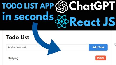 Create A Todo List React Js Web App In Seconds Using Chatgpt Tutorial