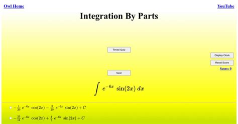 Integration By Parts