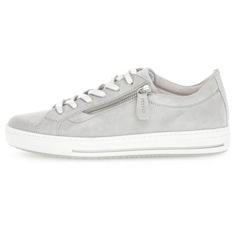 Gabor Sportliche Schn Rschuhe Samtchevreau Light Grey Jetzt Bei