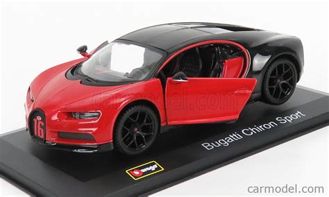 Burago Bu Scale Bugatti Chiron Sport N Red Black