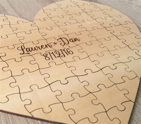 Wedding Guest Book Puzzle Guest Book Alternative Custom | Etsy