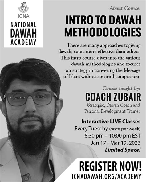 Upcoming Courses Icna National Dawah