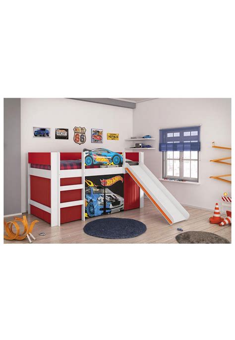Cama Hot Wheels Play Escorregador Vermelha E Branco Pura Magia Compre Agora Dafiti Brasil