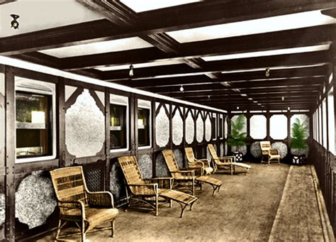 Titanic Colorized Private Promenade Titanic Olympic And Britannic