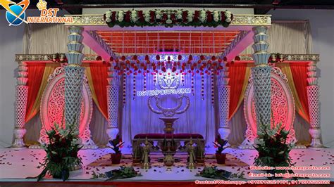 Elegant South Indian Wedding White Mandap Dst International