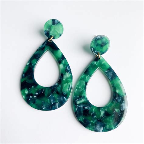 Harper Open Teardrop Resin Earring Diy Resin Earrings Resin Jewelry