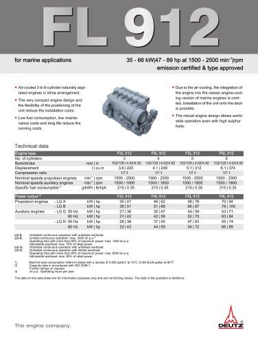 FL 912 DEUTZ PDF Catalogs Technical Documentation Brochure