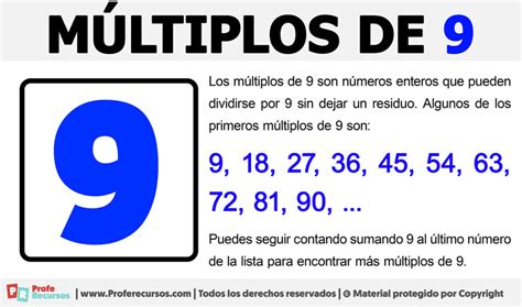 Quais São Os Múltiplos De 9 - Múltiplos de 9