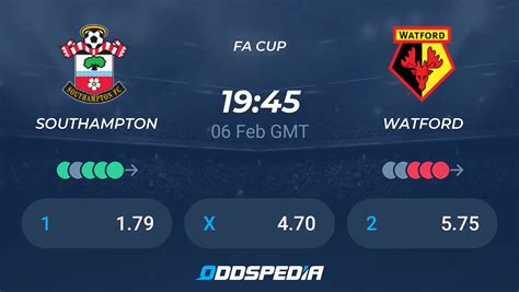 Southampton Vs Watford Predictions Odds Live Score Stats