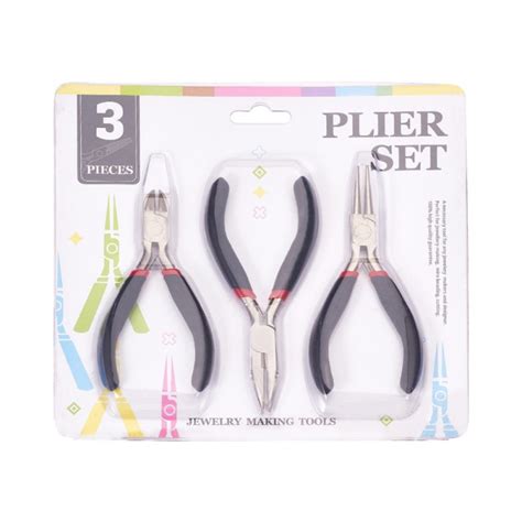 Lot de 3 Pince à bijoux en acier au carbone Ferronickel et inoxydable