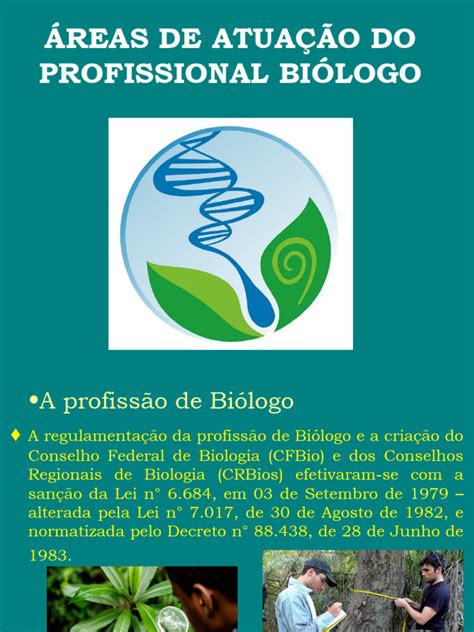 Áreas de Atuação do Biólogo | PDF | Biotecnologia | Biologia