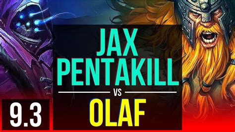 JAX Vs OLAF TOP Pentakill 2 Early Solo Kills NA Grandmaster V9