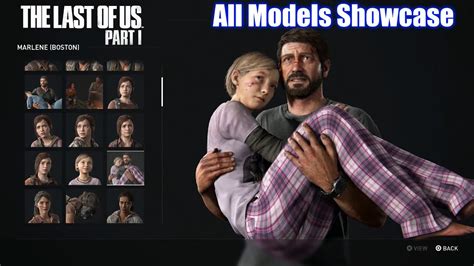 Tlou Remake All Models Unlocked Showcase The Last Of Us Part Youtube