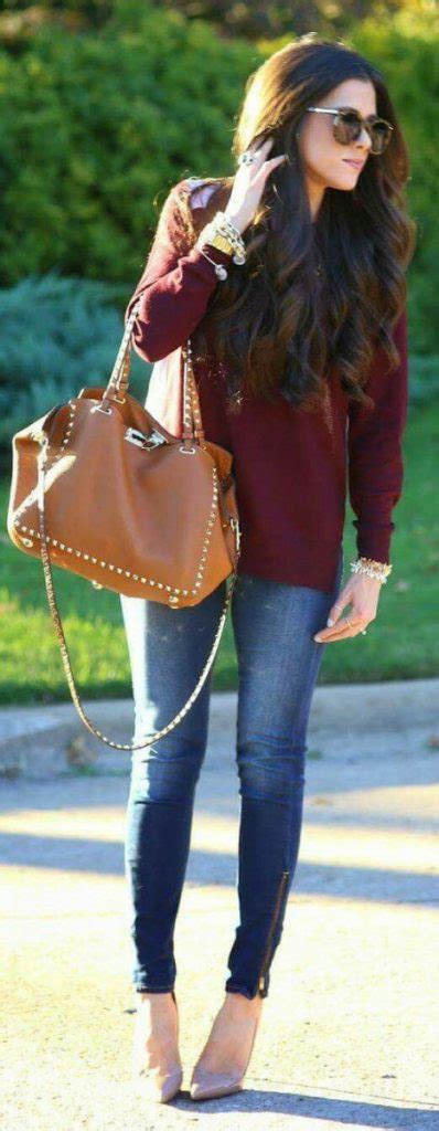 Outfits Para Combinar Prendas Color Vino Mujer Saludable Todo