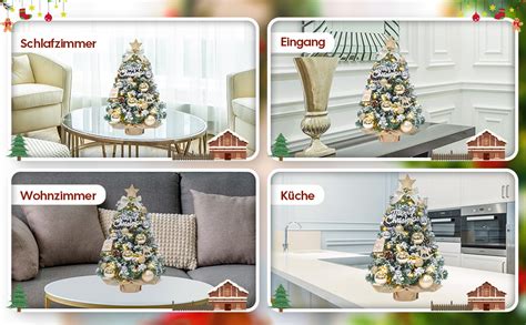 Dewur Mini Albero Di Natale Piccolo Con Illuminazione Da Tavolo A Led