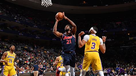 Sixers Vs Lakers Tobias Harris Joel Embiid Star In Win With Lebron James Out Nbc Sports