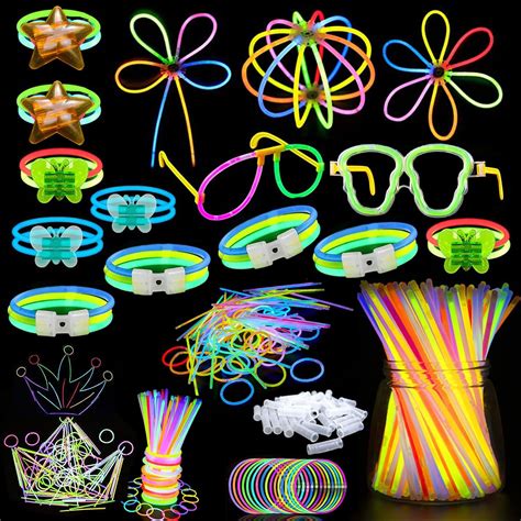 Upgraded 100 Glow Sticks Bulk Ultra Bright Glow Party Pack 8