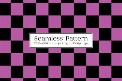 Purple & Black Checkered Pattern Graphic by Sabina Leja · Creative Fabrica