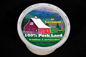 Amazon 100 Pure All Natural Pork Lard 1 Lb 16 Oz One Pound