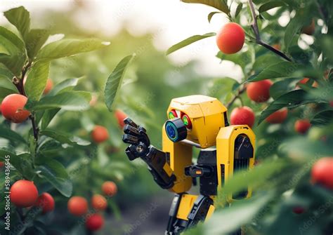 Experience the future of farming with our yellow agricultural robot ...