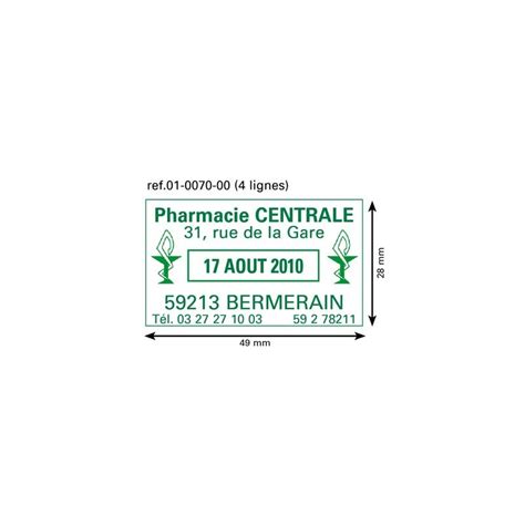 Tampon Dateur Trodat Métal line 5440 4 lignes 49x28mm